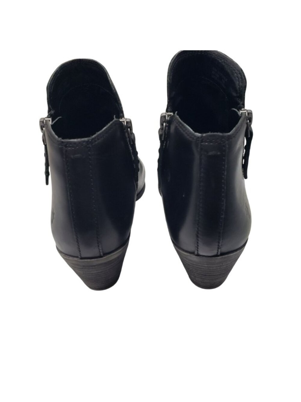 FRYE Leather Ankle Booties Side Zipper Womens 6.5 Black Brown Fall Boho Western - Picture 10 of 15